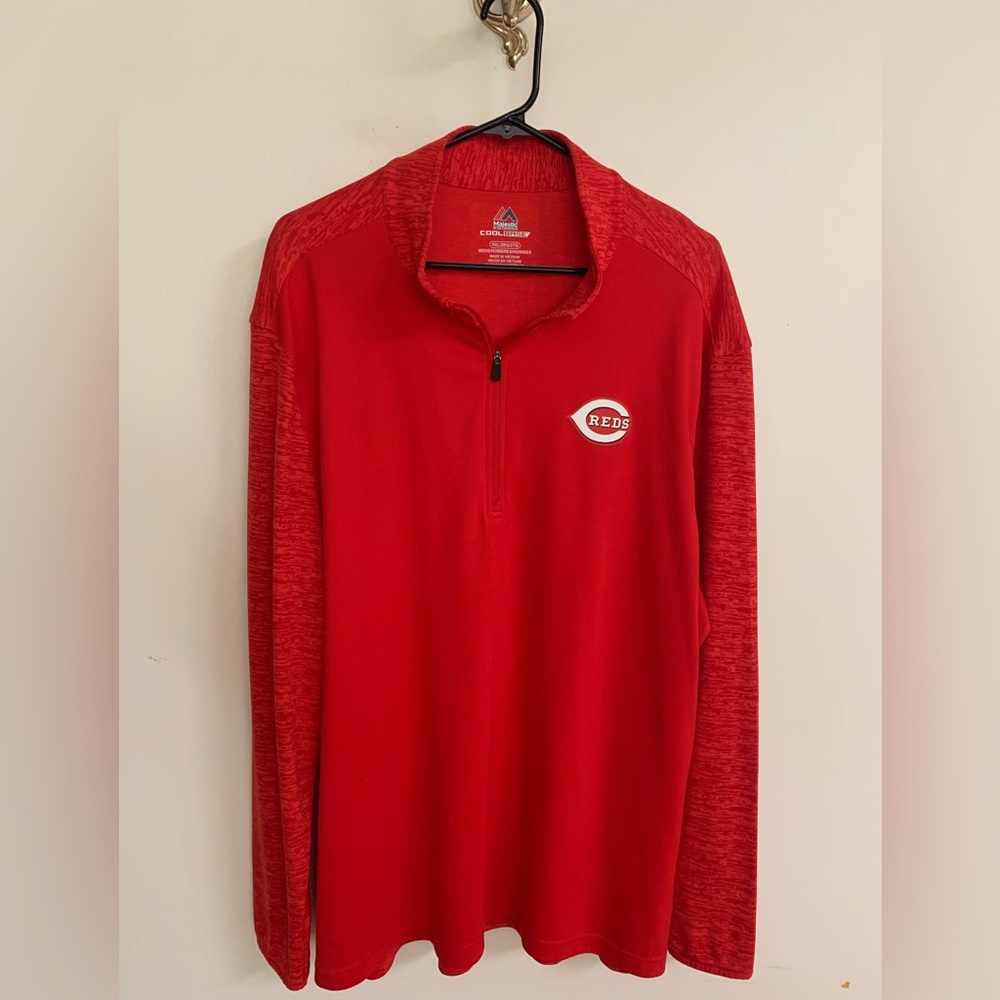 Cincinnati Reds Red Quarter-Zip Pullover